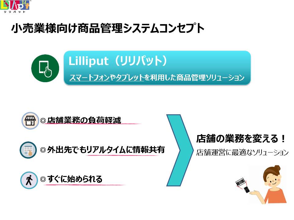 スマホ・タブレットを利用した店舗管理システム Lilliput（ファッション小売業向け）| 流通・サービス業 | サービス&ソリューション